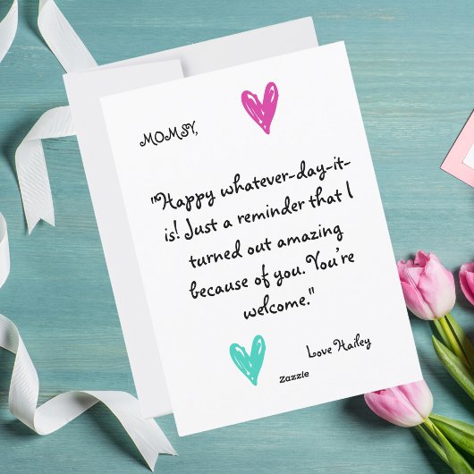 世界で一番素敵なお母さん  フォトマザーズデーグリーティングカード シーズンカード