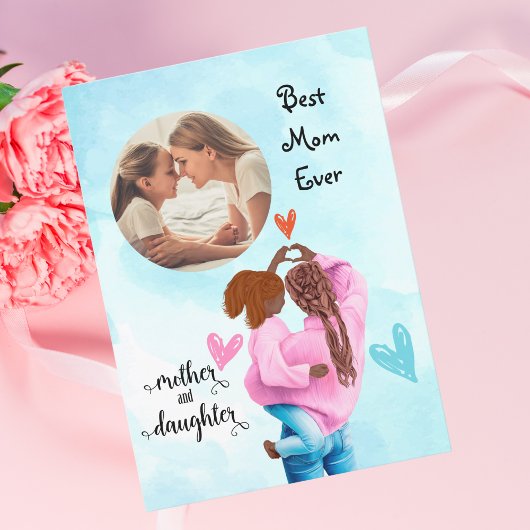 世界で一番素敵なお母さん  フォトマザーズデーグリーティングカード シーズンカード