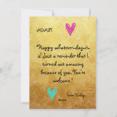 世界で一番素敵なお母さん  フォトマザーズデーグリーティングカード シーズンカード (裏面)