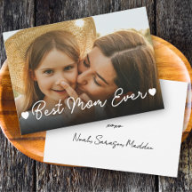 世界で一番素敵なお母さん フォト ハグ ハート 母の日カード