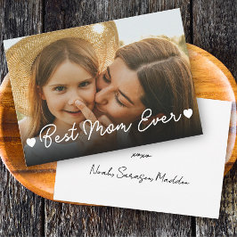 世界で一番素敵なお母さん フォト ハグ ハート 母の日カード シーズンカード