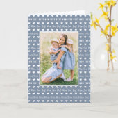 世界で一番素敵なお母さん ブルー 写真 母の日 カード (黄色い花)