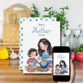 世界で一番素敵なお母さん 子供との絆を祝うアートデザイン カード