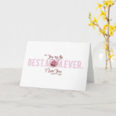 世界で一番素敵なお母さん 母の日 ピンクのバラ カード (黄色い花)