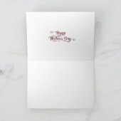 世界で一番素敵なお母さん 母の日 ピンクのバラ カード (内部)