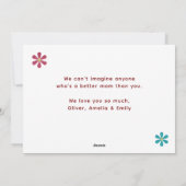 世界で一番素敵なお母さん 花の6枚写真コラージュ 母の日 シーズンカード (裏面)