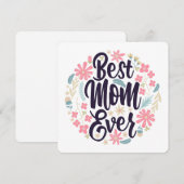 世界で一番素敵なお母さん 花柄 シーズンカード (正面/裏面)