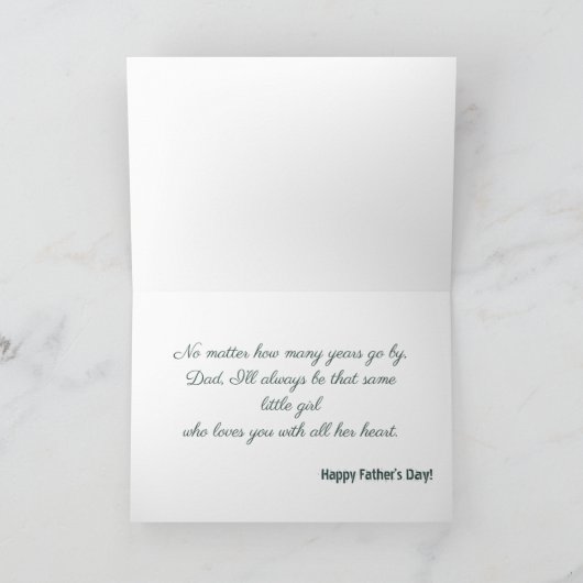 世界で一番素敵なお父さんへ 父の日の写真入り折りたたみグリーティングカード シーズンカード (内部)