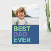 世界で一番素敵なお父さん フォト付き - 父の日 カード (正面)