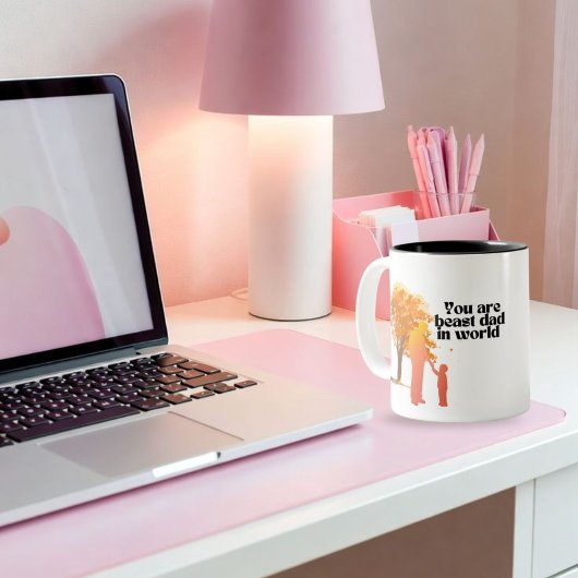 世界で一番素敵なパパだよ ツートーンマグカップ