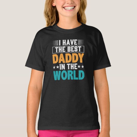 世界で一番素敵なパパの娘です Tシャツ (正面)