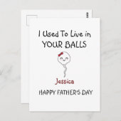 世界で一番素敵なパパへ　愛する娘より　お父さんの日おめでとう ポストカード (正面/裏面)