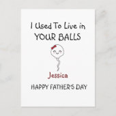 世界で一番素敵なパパへ　愛する娘より　お父さんの日おめでとう ポストカード (正面)