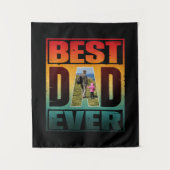 世界で一番素敵なパパへ 父の日の特別な写真 タペストリー (正面)