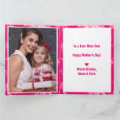 世界で一番素敵なママの写真 マザーズデー ピンク タイダイ カード (内部)