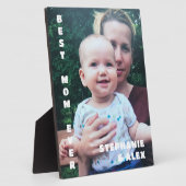 世界で一番素敵なママの写真 名前 記念 タイポグラフィー フォトプラーク (側面)