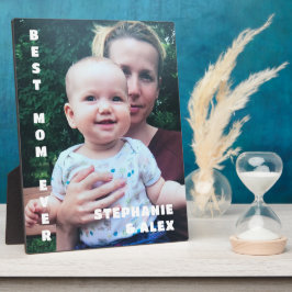 世界で一番素敵なママの写真 名前 記念 タイポグラフィー フォトプラーク