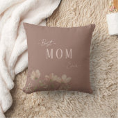 世界で一番素敵なママ、いつだって、シンプル、お花の模様、T クッション (ブランケット)