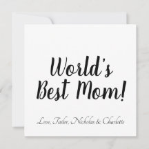 世界で一番素敵なママ　おしゃれな白黒カスタムスクリプト