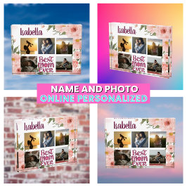 世界で一番素敵なママ エレガントなタイポグラフィーの写真コラージュ フォトブロック