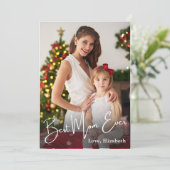 世界で一番素敵なママ カスタム写真 カード (スタンド正面)