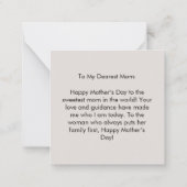 世界で一番素敵なママ ノートカード (裏面)