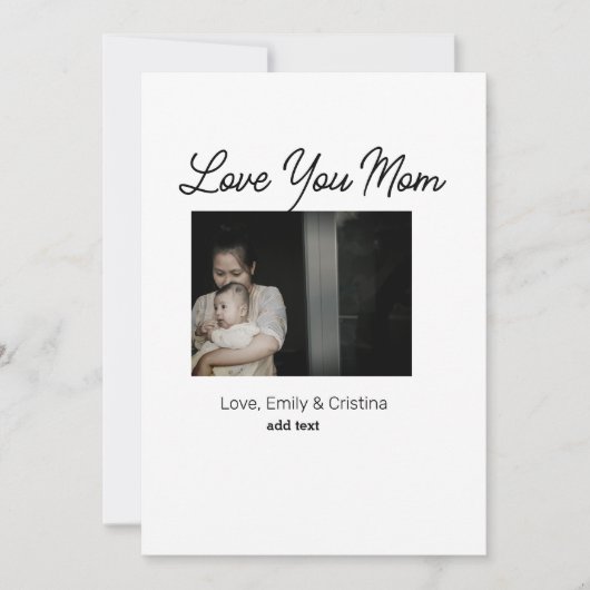 世界で一番素敵なママ ハッピー マザーズ デー 写真と名前を追加 シーズンカード (正面)