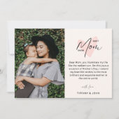 世界で一番素敵なママ ピンクハート スクリプトキュートメッセージ シーズンカード (正面)