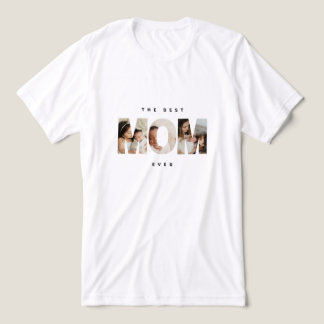 世界で一番素敵なママ - フォトコラージュ タイポグラフィ トライブレンドTシャツ