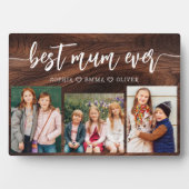 世界で一番素敵なママ - 母の日の木製写真コラージュ フォトプラーク (正面)