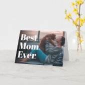 世界で一番素敵なママ 現代カスタムフォト カード (黄色い花)