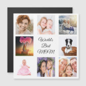 世界で一番素敵なママ 白い写真コラージュ マグネット (正面/裏面)