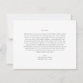 世界で一番素敵なママ 3枚の写真の組み合わせとユーモアの手紙 カード (裏面)