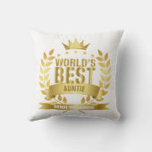 世界で一番素敵な叔母さん、アンティーゴールドファン クッション (裏面)