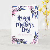 世界で一番素敵な女性 祝母の日カード カード (黄色い花)