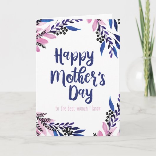 世界で一番素敵な女性 誕生日カード 母の日 カード (正面)