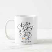 世界で一番素敵な姉妹 姉への面白いプレゼント コーヒーマグ コーヒーマグカップ (左)