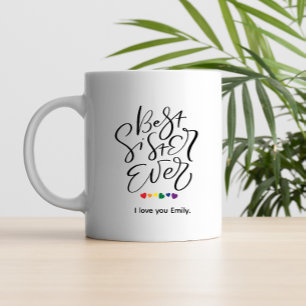 世界で一番素敵な姉妹 姉への面白いプレゼント コーヒーマグ コーヒーマグカップ
