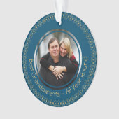 世界で一番素敵な祖父母 写真入り ティール | クリスマス オーナメント (正面)