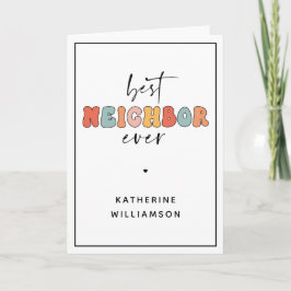 世界で一番素敵な近所のお友達 レトロ可愛い オーダーメイド カード