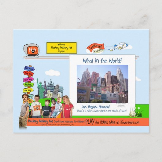 世界で何を?ラスベガス! ポストカード (正面)