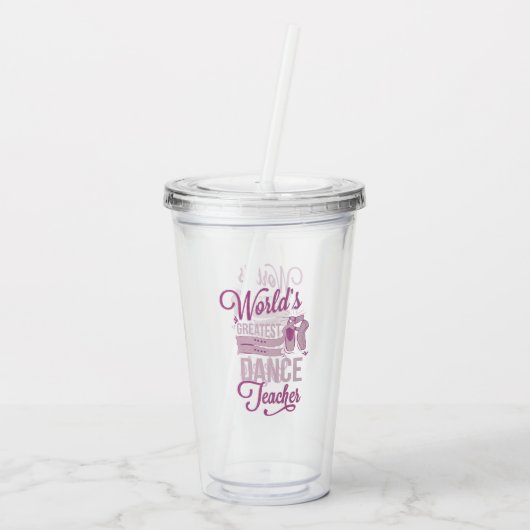 世界で先生のための最も素晴らしい|のダンスのギフト アクリルタンブラー (裏面)