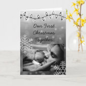 世界で初めてのクリスマス、パパと子供のための特別なカード カード (黄色い花)