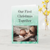 世界で初めてのクリスマス、パパと子供のための特別なカード カード (黄色い花)