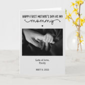 世界で初めての母の日 カワイイ ミニマル フォト カード (黄色い花)