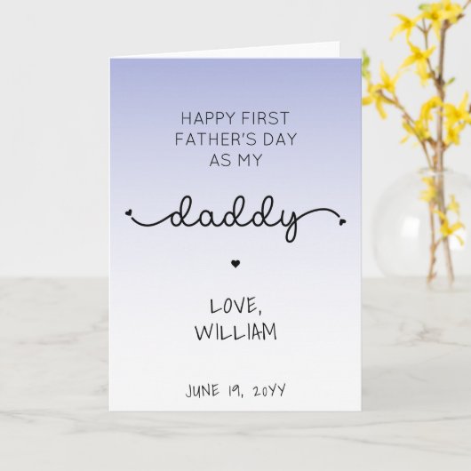 世界で初めての父の日 新しいパパ カード (黄色い花)