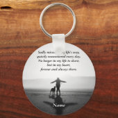 世界で唯一の女性と犬 キーホルダー (正面)