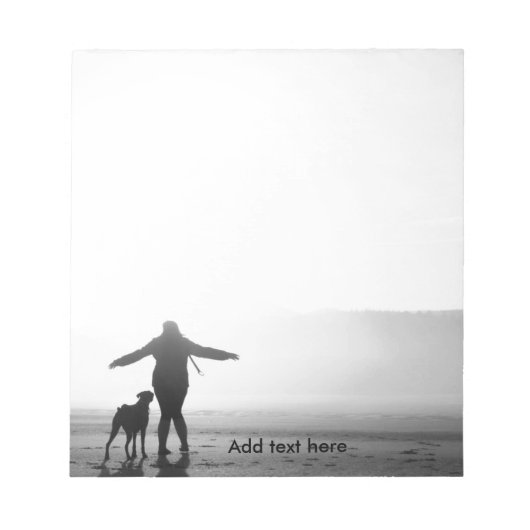 世界で唯一の女性と犬 ノートパッド (正面)