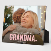 「世界で唯一のGRANDMA」写真ギフト フォトプラーク (側面)