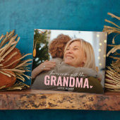 「世界で唯一のGRANDMA」写真ギフト フォトプラーク (側面)